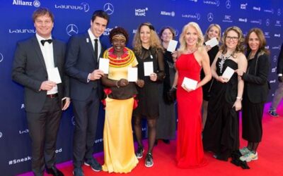 The Champions for Peace launch the #WhiteCard campaign at the Laureus World Sport Awards