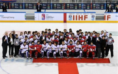 La campagne #WhiteCard de Peace and Sport réunit la Corée du Nord et la Corée du Sud aux Championnats du Monde de Hockey sur Glace Féminin de la IIHF à PyeongChang