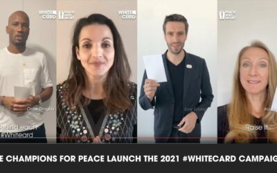 The Champions for Peace launch the 2021 #WhiteCard digital campaign